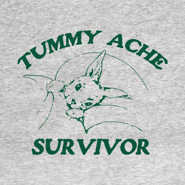 Tummy Ache Survivor T Shirt, Tummy Ache Tee, Meme T Shirt, Vintage Cartoon T Shirt, Aesthetic Tee, Unisex by Justin green